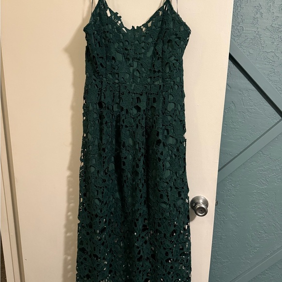 Bluivy Dresses & Skirts - Green Crochet/Lace Dress